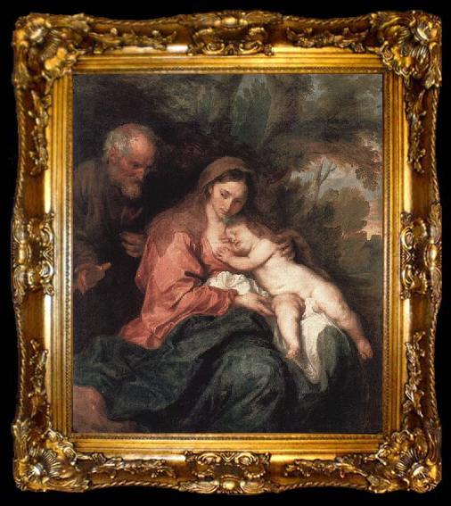 framed  Anthony Van Dyck Ruhe auf der Flucht nach Agypten, ta009-2